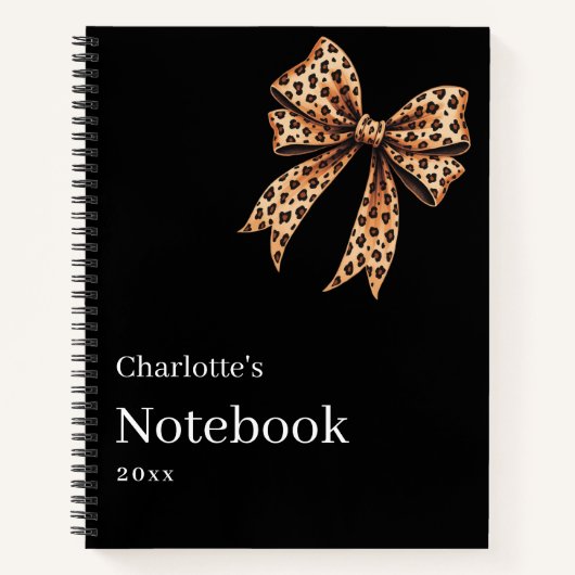 Carnet Arc léopard noir (Devant)