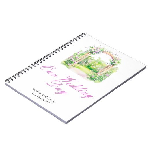 Carnet Arc Mariage floral de printemps (Côté gauche)