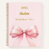 Carnet Arc rose élégant (Devant)