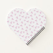 Carnet Arc rose Frilly Coquette coeur personnalisé (Dos)