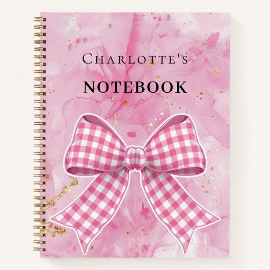 Carnet Arc rose or (Devant)