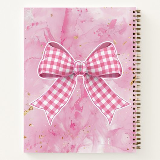 Carnet Arc rose or (Dos)