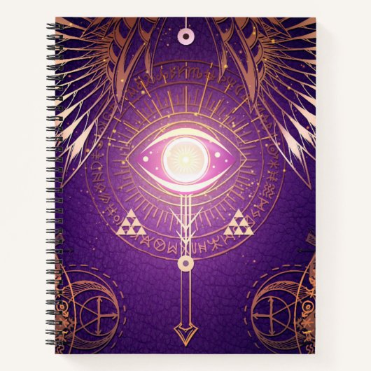 Carnet Arcane mystique foncé OEil de l'éternité (Devant)