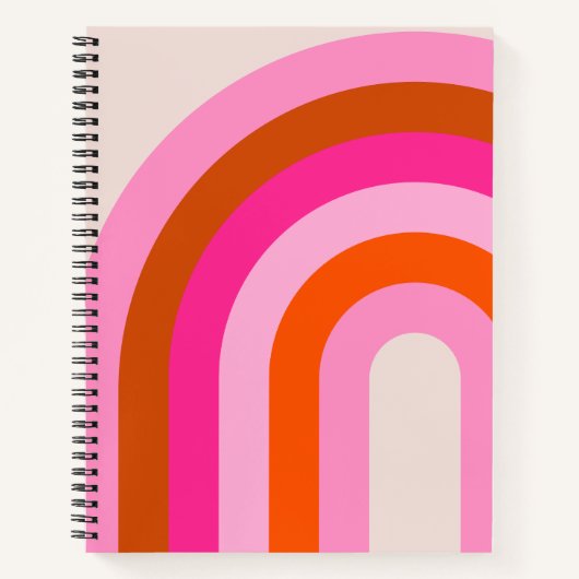 Carnet Arche arc-en-ciel rose et orange (Devant)