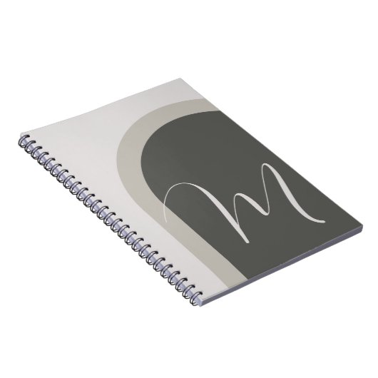 Carnet Arche moderne simple avec Monogramme initial (Côté Droit)