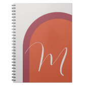 Carnet Arche rose magenta de Corail moderne avec Monogram (Devant)