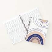 Carnet Arches Boho Abstraites - Bleu et Beige (Intérieur)