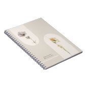 Carnet Arches simples Fleurs sauvages Boho sur Beige Neut (Côté Droit)