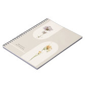 Carnet Arches simples Fleurs sauvages Boho sur Beige Neut (Côté gauche)