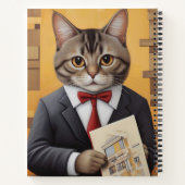 Carnet Architecte de chat élégant Art drôle Affaires Chat (Dos)
