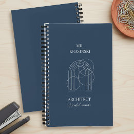 Carnet Architecte d'esprits joyeux Enseignant personnalis