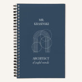 Carnet Architecte d'esprits joyeux Enseignant personnalis (Recto)