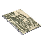 Carnet Architecture vintage, cour romain avec colonnes (Côté Droit)