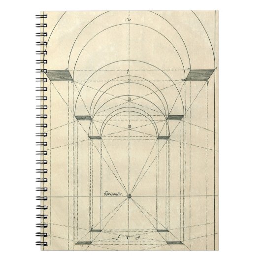 Carnet Architecture Vintage, Perspective d'arche de la Re (Devant)