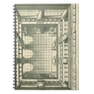 Carnet Architecture Vintage, Perspective de la cour à atr