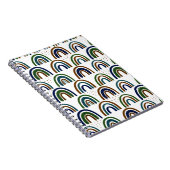 Carnet Arcs-en-ciel Boho Bleu Vert et Marron (Côté Droit)