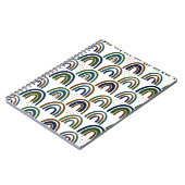 Carnet Arcs-en-ciel Boho Bleu Vert et Marron (Côté gauche)