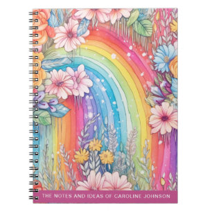Carnet Arcs-en-ciel et fleurs d'eau douce