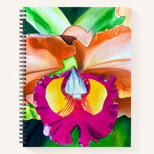 Carnet Ardoise à fleurs colorées (Devant)