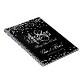 Carnet Argent 18e anniversaire Guest Book Parties scintil (Côté Droit)