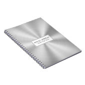 Carnet Argent brillant métallique de Faux élégant (Côté Droit)