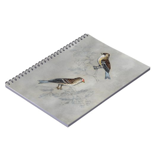 Carnet Argent | Deux oiseaux (Côté gauche)