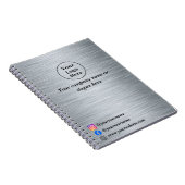 Carnet Argent métallisé élégant (Côté Droit)