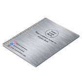 Carnet Argent métallisé élégant (Côté gauche)