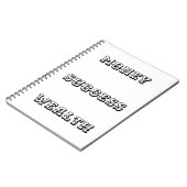 Carnet Argent Réussite richesse (Côté gauche)