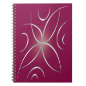 Carnet Argent sur magenta (Devant)
