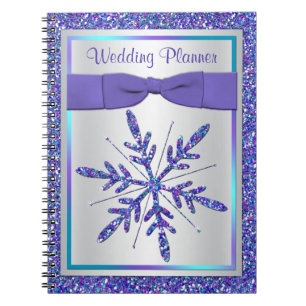 Carnet argenté pourpre de wedding planner de