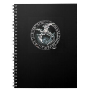 Carnet argenté runique de dragon