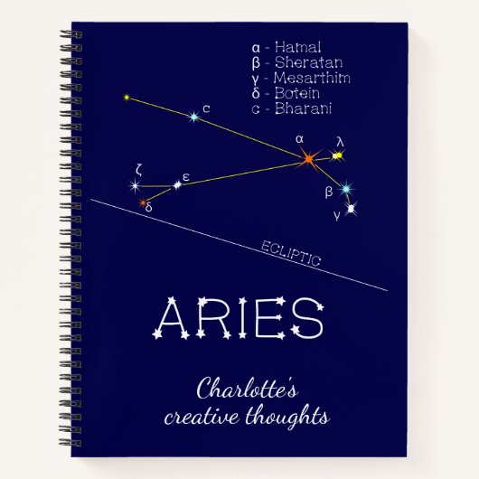 Carnet Aries de Zodiac Constellation (Devant)