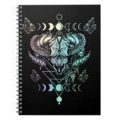 Carnet Aries Serpent crâne Wicca Crescent Occulte Goth Lu (Devant)