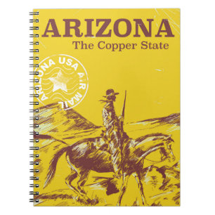Carnet Arizona l'état du cuivre affiche de voyage vintage