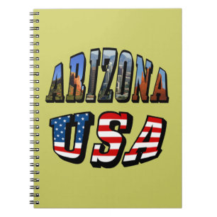 Carnet Arizona Picture et USA Flag Text