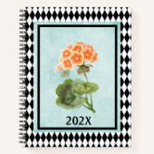 Carnet Arlequin Arlequin encadré Geranium Botanical Garde (Devant)