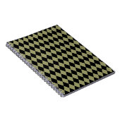 Carnet Arlequin Avocado et noir (Côté Droit)