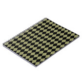 Carnet Arlequin Avocado et noir (Côté gauche)