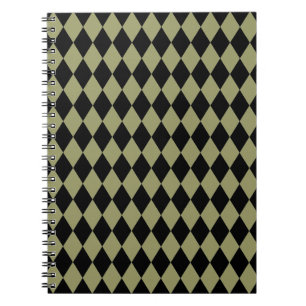 Carnet Arlequin Avocado et noir