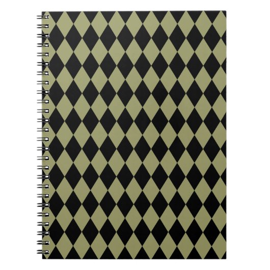 Carnet Arlequin Avocado et noir (Devant)
