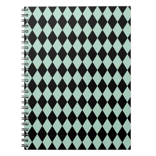 Carnet Arlequin marin et noir (Devant)