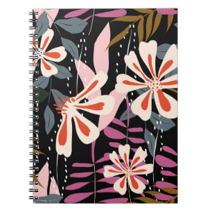 Carnet Armature Abstraite de surface fleurie motif sans s