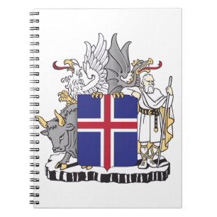 Carnet Armoiries de l'Islande Gardiens mythiques Art