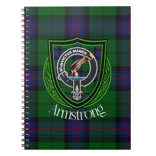 Carnet Armstrong Scottish Clan Tartan et Crest (Devant)