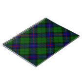 Carnet Armstrong tartan bleu et vert plaid (Côté gauche)