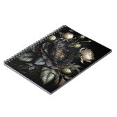 Carnet Arrangement gothique Rose Fleur noire (Côté gauche)
