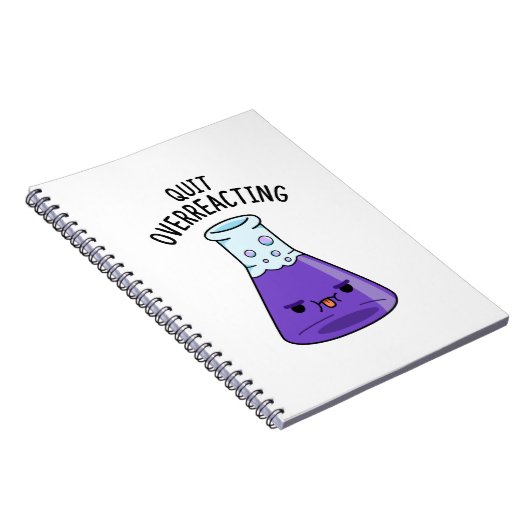 Carnet Arrêter le jeu de chimie drôle sur-réagir (Côté Droit)