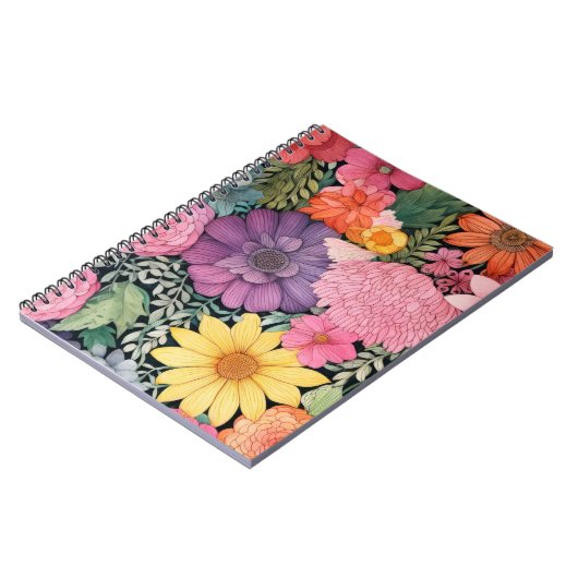 Carnet Arrière - plan à fleurs de printemps. (Côté gauche)