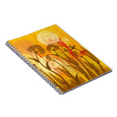 Carnet Arrière - plan à fleurs orange (Côté Droit)
